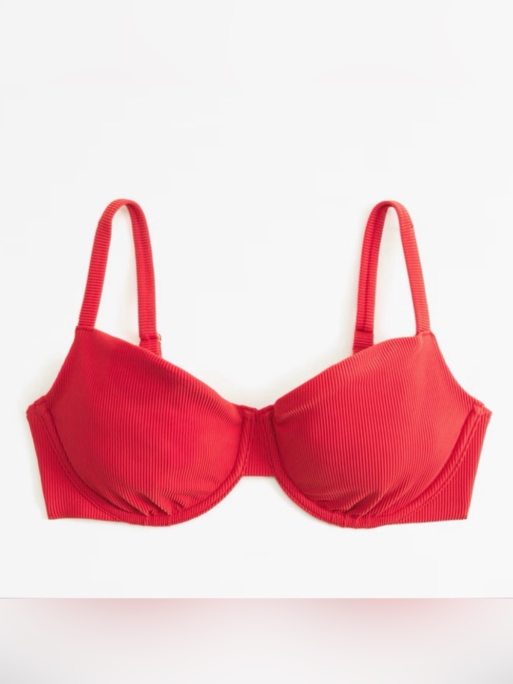 Abercrombie and Fitch Curve Love Bikini Top- Garnet Red Size M
